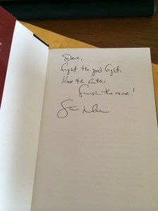 Said dedication.  Did I mention he's a brother in Christ? 